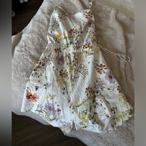 Linen Shirt Jumper with ajustable back corsage style